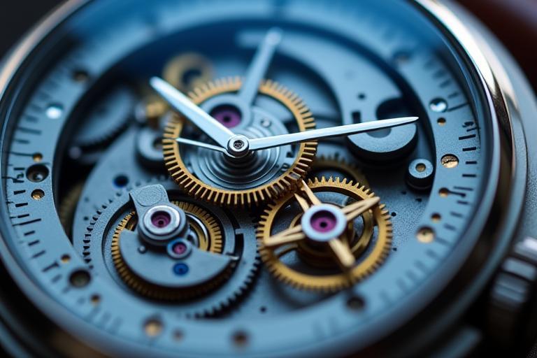 Macro photograph of automatic movement